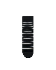 Womens Crew Socks Classic Stripe Ribbed Simple Casual Socks
