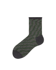 女款中筒襪,撞色顏色細條紋休閒襪子