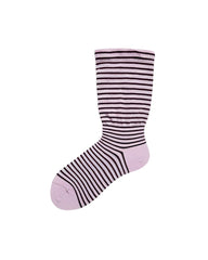 女款中筒襪 多巴胺條紋疊色羅紋彩色休閒襪子