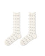Womens Crew Socks Polka Dot Slouchy Color Contrast Everyday Combed Cotton
