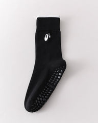 Womens Cute Eye Crew Yoga Socks Non Slip Combed Cotton Color Block