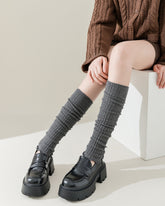 Womens Fashion Leg Warmers Thick Knit Ruffled Cuff Slim Look