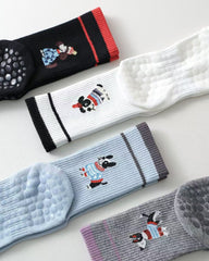 Womens Five Toe Yoga Crew Socks Compression Non Slip Combed Cotton