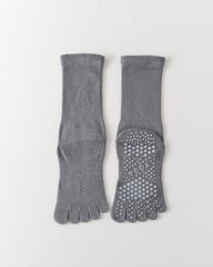 Womens Five Toe Yoga Socks Breathable Anti Slip Grip Fit Crew