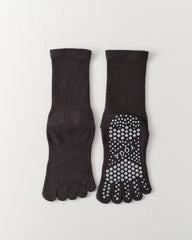 Womens Five Toe Yoga Socks Breathable Anti Slip Grip Fit Crew