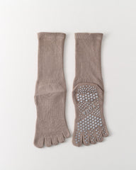 Womens Five Toe Yoga Socks Breathable Anti Slip Grip Fit Crew