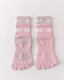 Womens Five Toe Yoga Socks Double Cuff Color Block Crew Non Slip - SWEET NANA