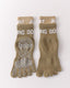 Womens Five Toe Yoga Socks Double Cuff Color Block Non Slip Crew - SWEET NANA