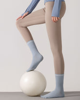 Womens Five Toe Yoga Socks Embroidered Non Slip Grip Breathable