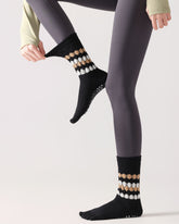 Womens Five Toe Yoga Socks Non Slip Grip Breathable Crew