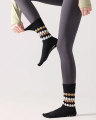 Womens Five Toe Yoga Socks Non Slip Grip Breathable Crew