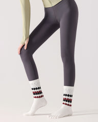 Womens Five Toe Yoga Socks Non Slip Grip Breathable Crew