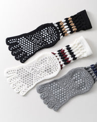 Womens Five Toe Yoga Socks Non Slip Grip Breathable Crew