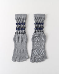 Womens Five Toe Yoga Socks Non Slip Grip Breathable Crew