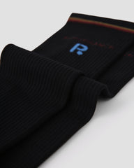 Womens Knee High Micro Pressure Sports Compression Thin Socks Black