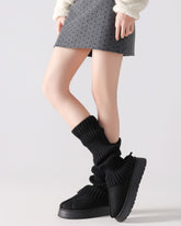 Womens Knee High Socks Slouchy Knit Stylish Cozy Design Leg Warmers