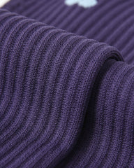 Womens Knee High Thin Sports Compression Socks Cloud Logo Purple