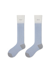 Womens PLA Sports Knee High Socks Breathable Ribbed Athletic Socks