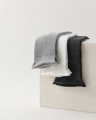 Womens Ruffle Top Knee High Socks Slouchy Ribbed Slim Look