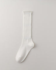 Womens Ruffle Top Knee High Socks Slouchy Ribbed Slim Look