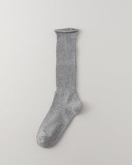 Womens Ruffle Top Knee High Socks Slouchy Ribbed Slim Look