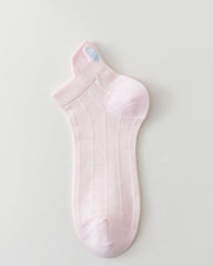 Womens Short Socks Butterfly Embroidery Soft Breathable Casual Socks