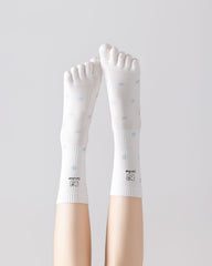 Womens Tabi Socks Five Toe Bear Stripe Dot Pattern Cute Everyday Combed Cotton
