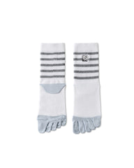 Womens Tabi Socks Five Toe Bear Stripe Dot Pattern Cute Everyday Combed Cotton