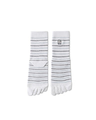 Womens Tabi Socks Five Toe Bear Stripe Dot Pattern Cute Everyday Combed Cotton
