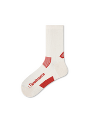 Womens Thin Compression Sports Crew Socks Cushioned Sole White
