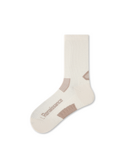 Womens Thin Compression Sports Crew Socks Cushioned Sole White