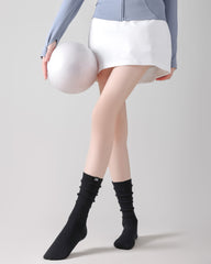 Womens Twisted Crew Yoga Socks Non Slip Combed Cotton Trendy Style