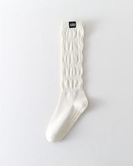 Womens Twisted Crew Yoga Socks Non Slip Trendy Style Combed Cotton