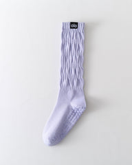 Womens Twisted Crew Yoga Socks Non Slip Trendy Style Combed Cotton