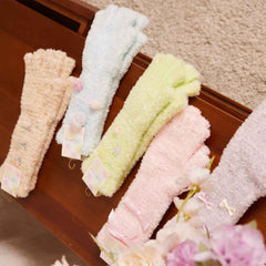 Coral Velvet Women's Half Finger Gloves Thick Fingerless Warm Soft Gloves