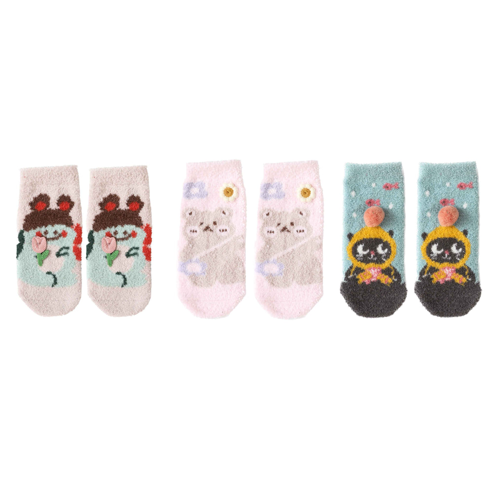 Toddlers Ankle Crew Socks Cute Cozy Thick Soft Warm Socks