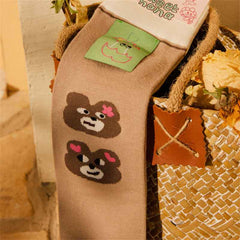 Sweetnana cartoon knee high seamless socks series ,sweat-absorbent and deodorant pure cotton stocking for women,Island style,fashion socks, cute calf socks,compression stocking.