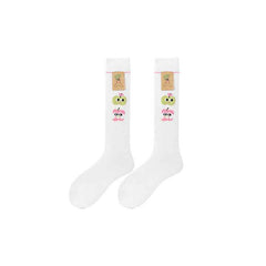 Sweetnana cartoon knee high seamless socks series ,sweat-absorbent and deodorant pure cotton stocking for women,Island style,fashion socks, cute calf socks,compression stocking.
