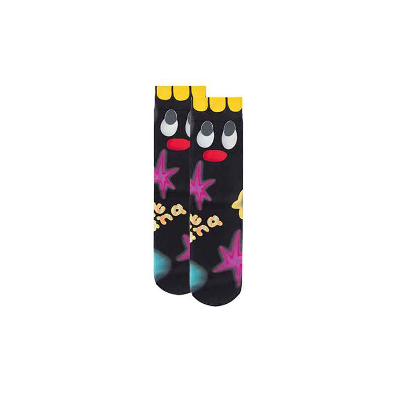 Sweetnana Hand Painted Series Cute and Fun Socks - Seamless, Thin, Cozy Crew Socks for Women and Children
