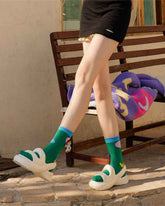 Sweetnana Women’s Seamless Cute Pendant Socks - Colorful, Cozy, Thin Cotton Crew Pure Cotton Socks