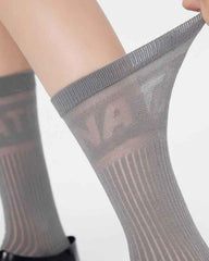 Women Mesh Cotton Crew Socks Antibacterial Seamless Soft