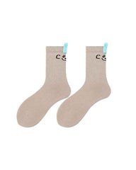 Sweetnana Smile Lanyard Series - Trendy, Cozy, and Colorful Seamless Cotton Socks Crew Socks for Women
