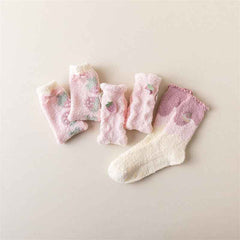 Sweetnana Women’s Cozy Fuzzy Crew Socks, 3-Pack Non-Slip Thickened Winter Stockings, Cute and Soft Slipper Socks for Comfort and Style