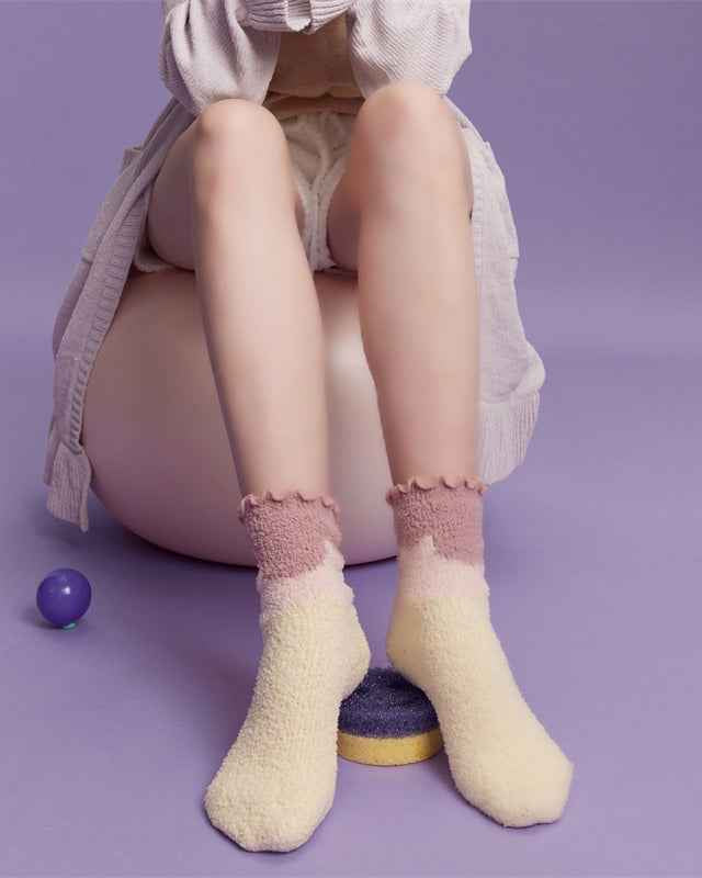 Sweetnana Women’s Cozy Fuzzy Crew Socks, 3-Pack Non-Slip Thickened Winter Stockings, Cute and Soft Slipper Socks for Comfort and Style