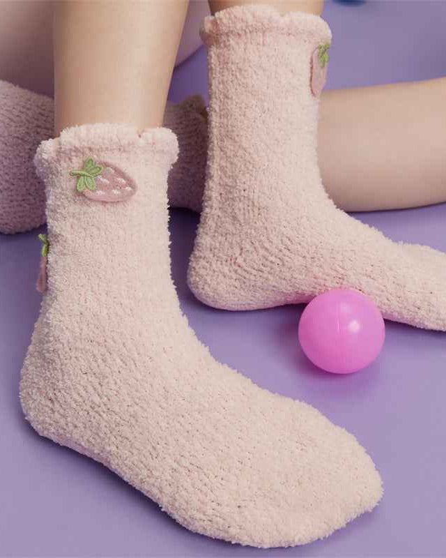 Sweetnana Women’s Cozy Fuzzy Crew Socks, 3-Pack Non-Slip Thickened Winter Stockings, Cute and Soft Slipper Socks for Comfort and Style