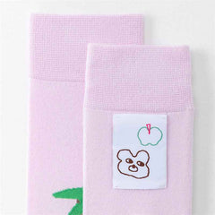 Sweetnana cartoon knee high seamless socks series ,sweat-absorbent and deodorant pure cotton stocking for women,Island style,fashion socks, cute calf socks,compression stocking.