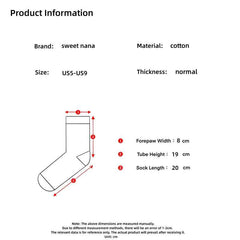 Sweetnana Smile Lanyard Series - Trendy, Cozy, and Colorful Seamless Cotton Socks Crew Socks for Women