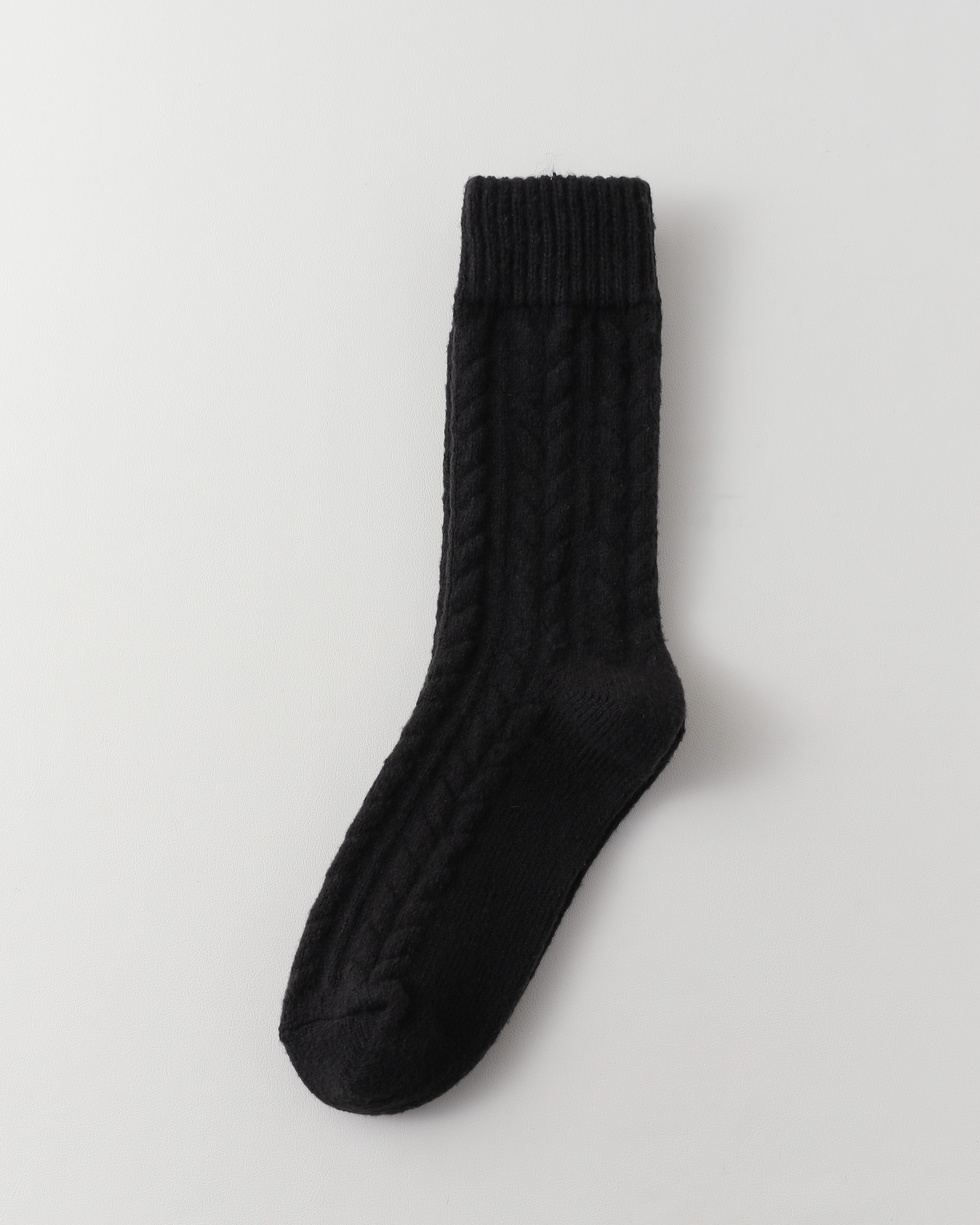Women Baby Fleece Cable Crew Socks Soft Warm Versatile