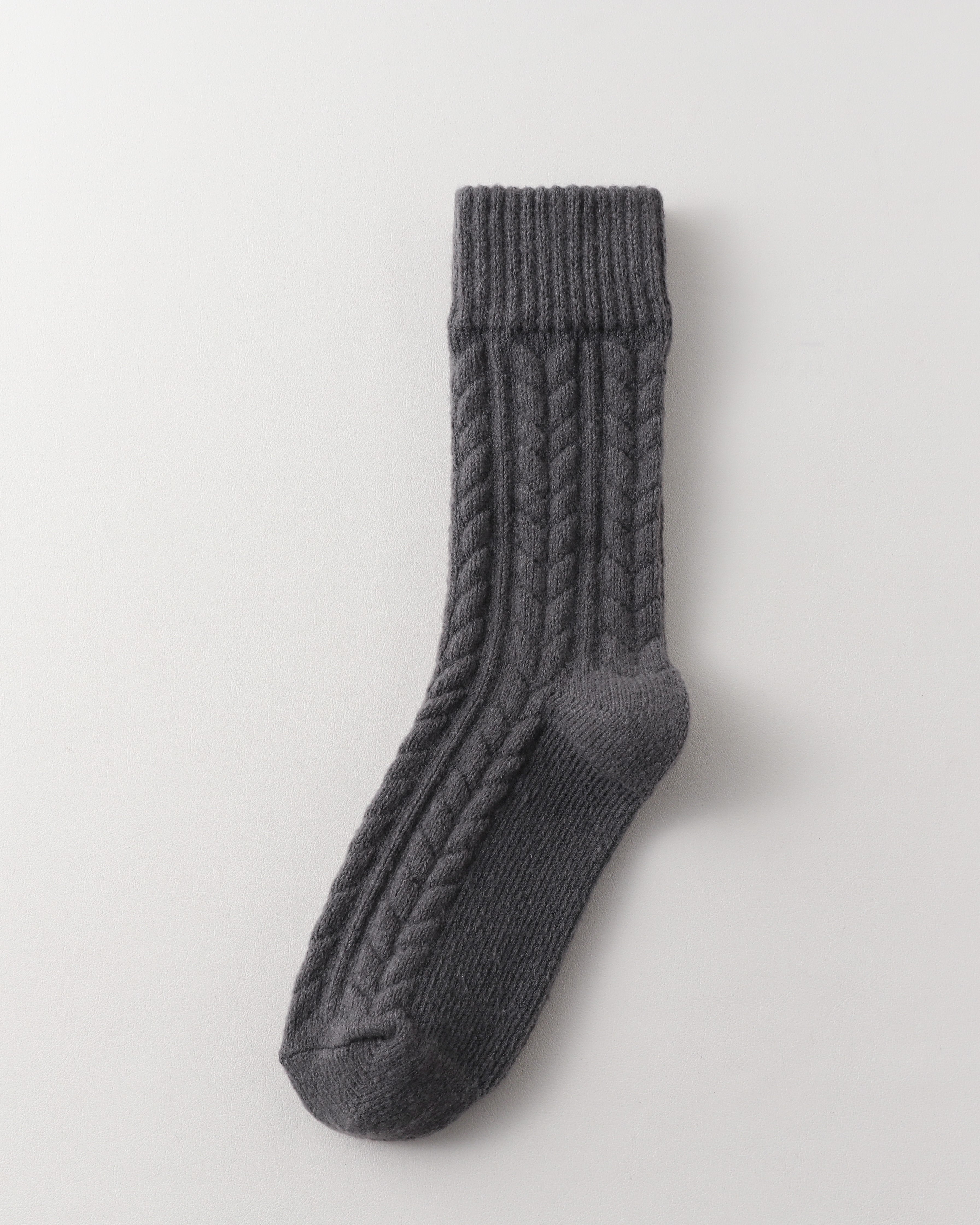 Women Baby Fleece Cable Crew Socks Soft Warm Versatile
