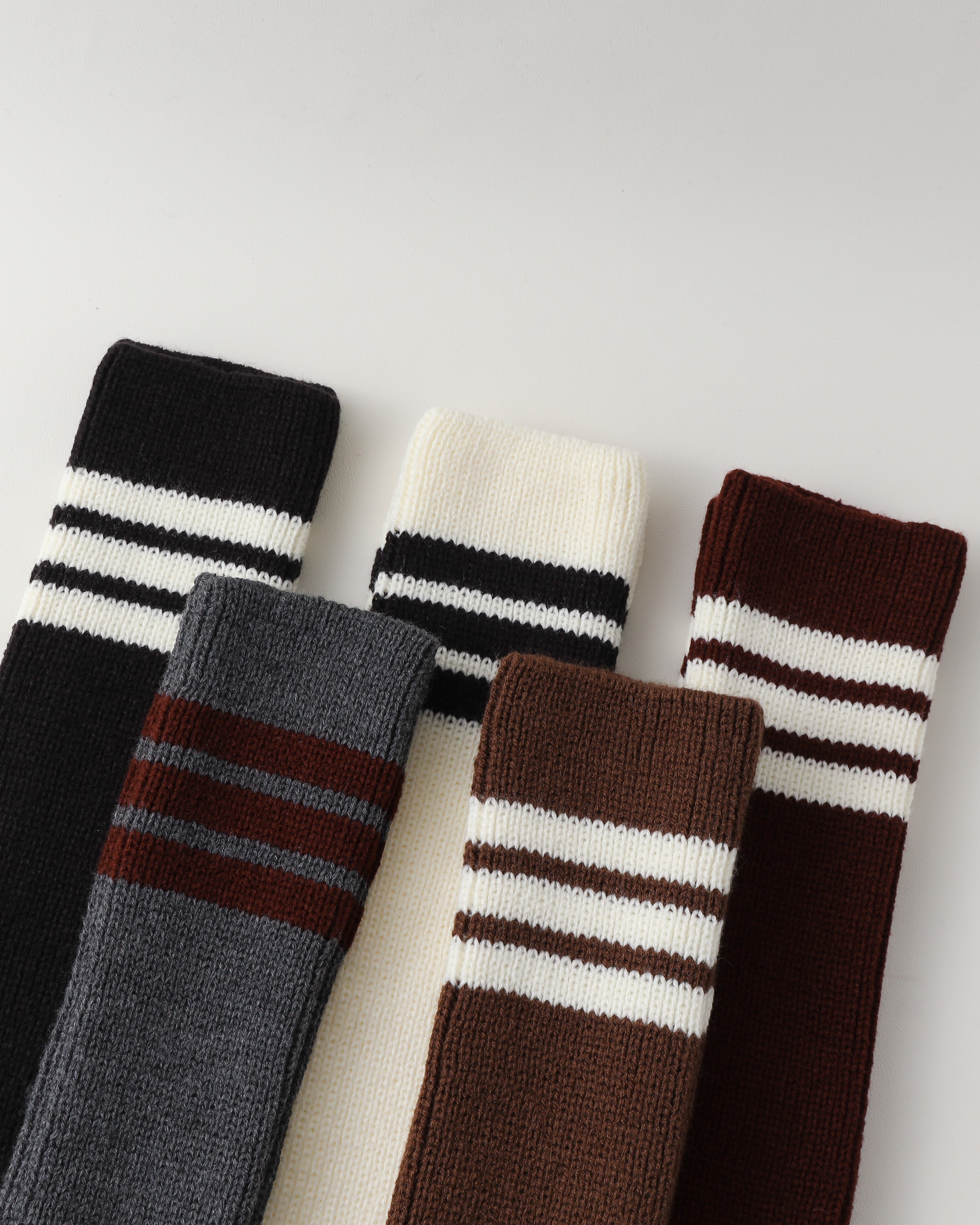 Women Leg Warmers Striped Pile Warm Comfortable Versatile